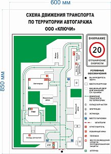 Схема движения по территории автогаража
